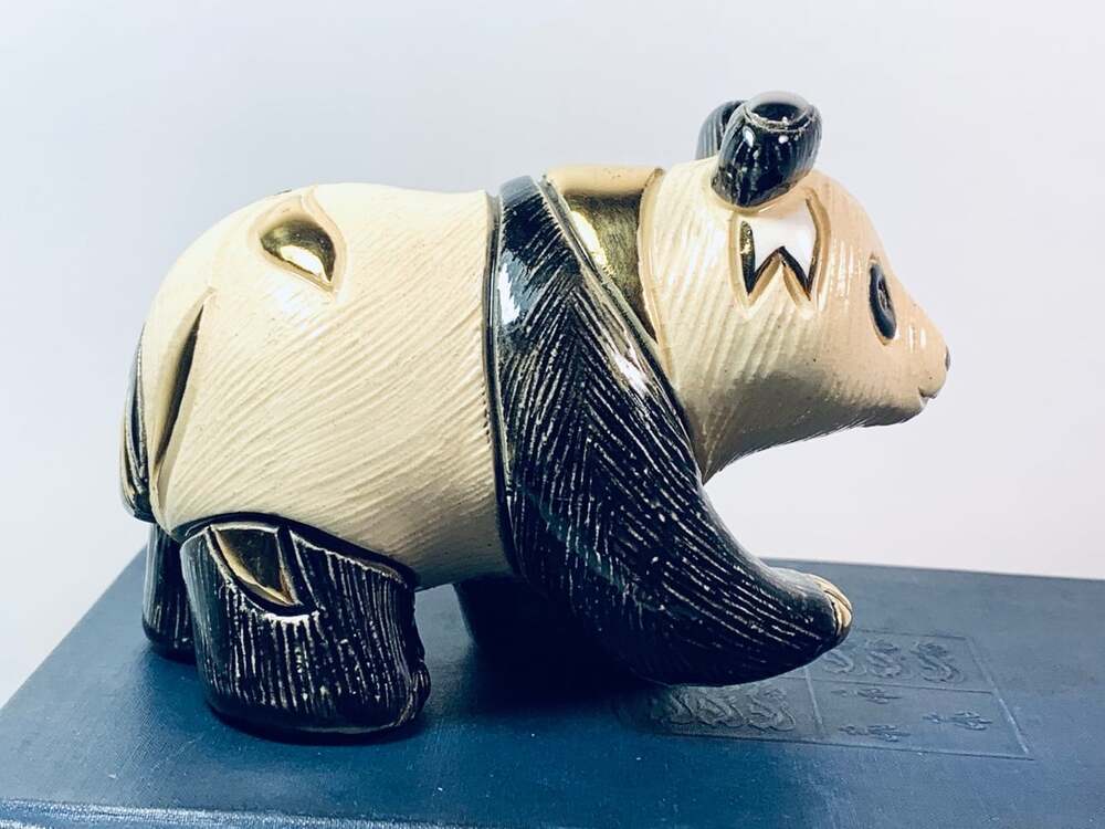 Panda Figurine Statue De Rosa Rinconada - Picture 4 of 10